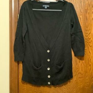 Banana Republic V Neck Buttoned Sweater Cardigan 3/4 Sleeves Size PS Preowned
